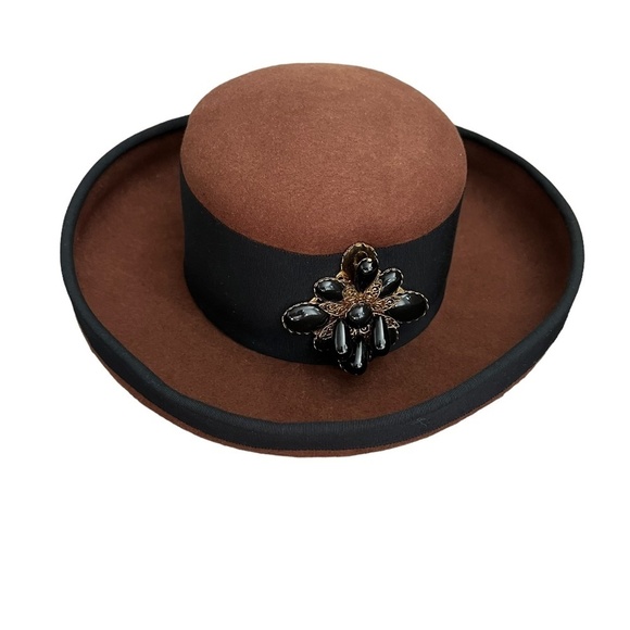 Vintage Bollman Brown  hat company doeskin‎ felt 100%  diameter 8.5 inches main image 5